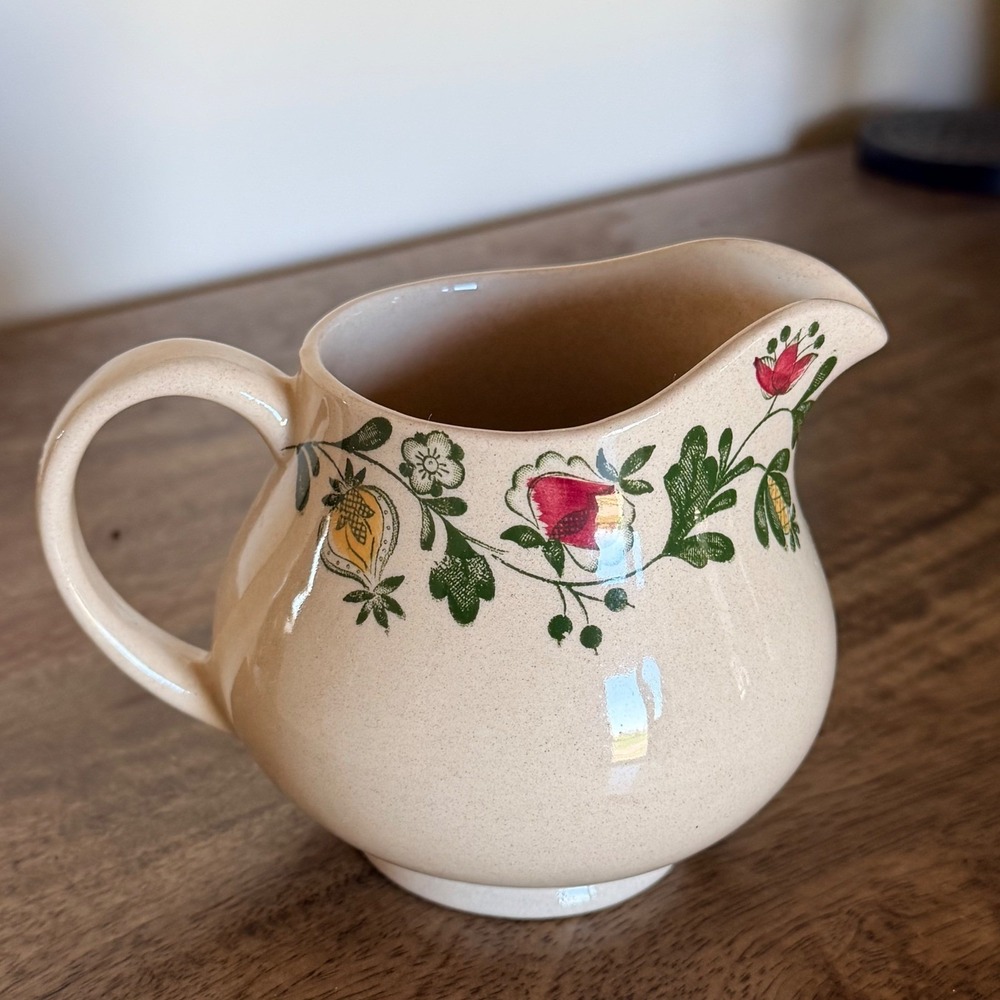 Johnson Brothers Old Granite Gretchen Creamer Pitcher Staffordshire Floral VTG